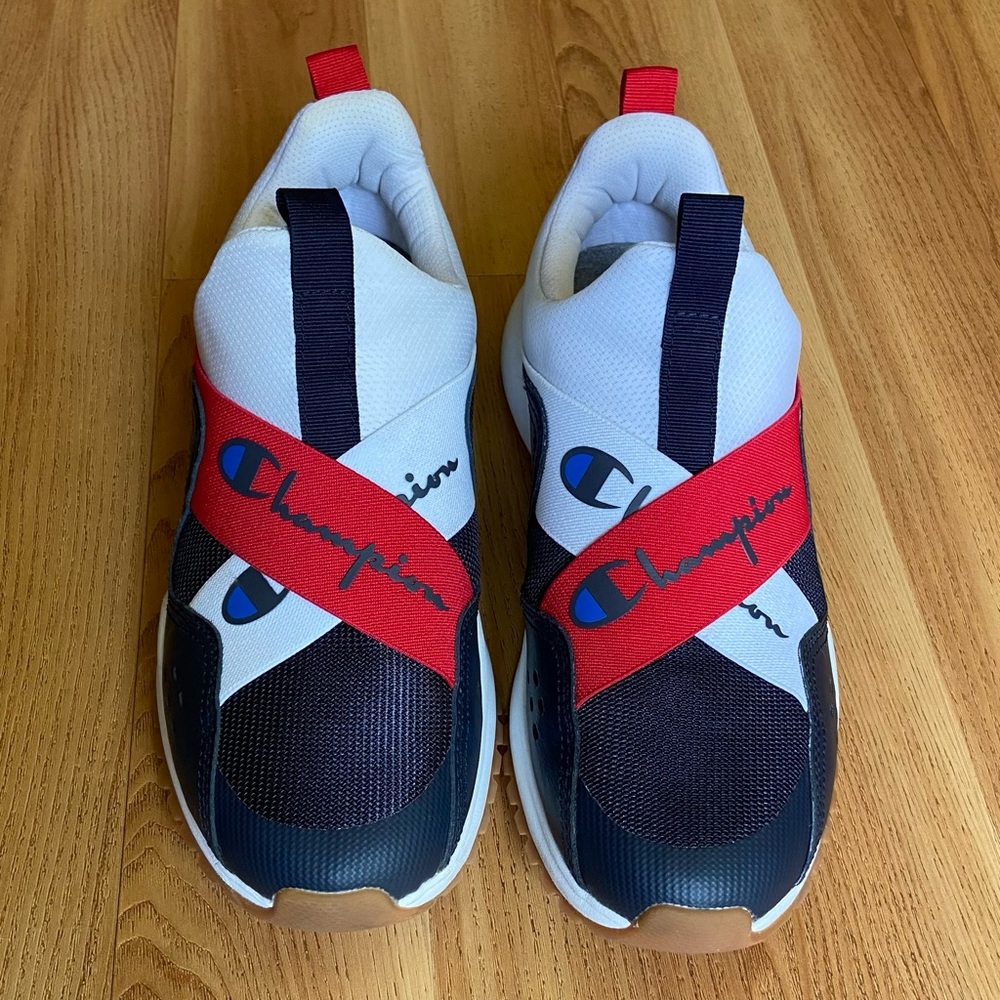 Champion Men's RF Cross Slip-On Shoes Navy Red White